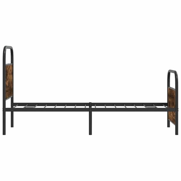 vidaXL Sengeramme uten madrass røkt eik 80x200 cm konstruert tre