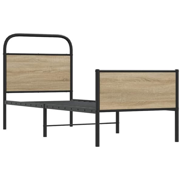 vidaXL sengeramme 75x190 cm uden madras konstrueret træ sonoma-eg
