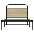 Miniatyrbilde 4 av 9: vidaXL Sengeramme uten madrass sonoma eik 90x200 cm konstruert tre