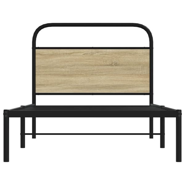 vidaXL Sengeramme uten madrass sonoma eik 90x200 cm konstruert tre