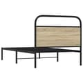 Miniatyrbilde 7 av 9: vidaXL Sengeramme uten madrass sonoma eik 90x200 cm konstruert tre