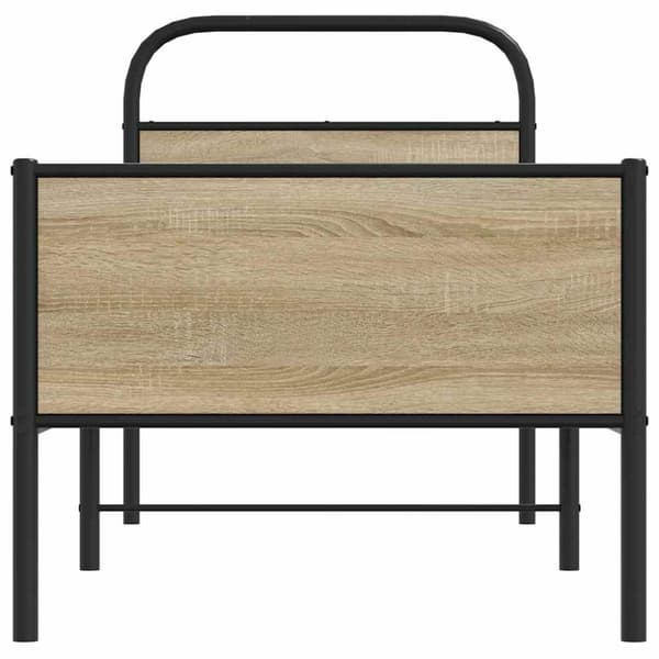 vidaXL Sengeramme uten madrass sonoma eik 80x200 cm konstruert tre