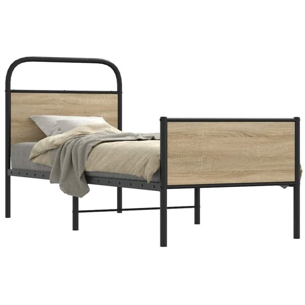vidaXL Sengeramme uten madrass sonoma eik 80x200 cm konstruert tre