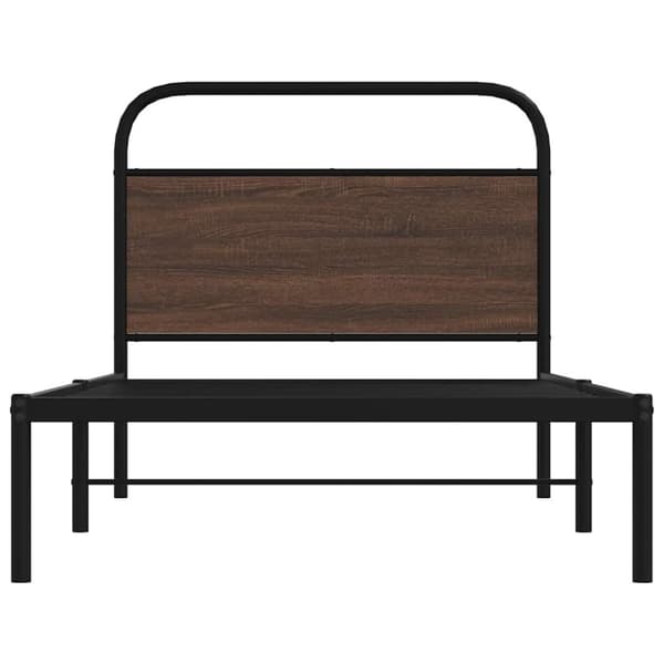 vidaXL Sengeramme uten madrass brun eik 100x200 cm konstruert tre