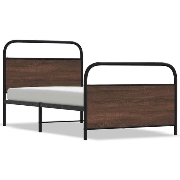vidaXL Sengeramme uten madrass brun eik 107x203 cm konstruert tre