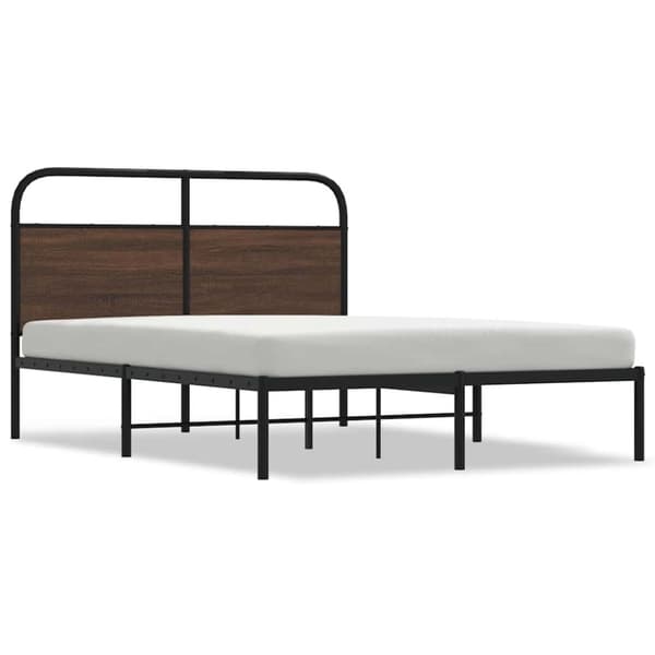 vidaXL Sengeramme uten madrass brun eik 140x190 cm konstruert tre
