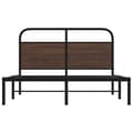 Miniatyrbilde 5 av 9: vidaXL Sengeramme uten madrass brun eik 140x190 cm konstruert tre