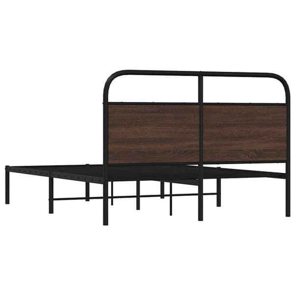 vidaXL Sengeramme uten madrass brun eik 140x190 cm konstruert tre