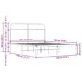 Miniatyrbilde 9 av 9: vidaXL Sengeramme uten madrass brun eik 140x190 cm konstruert tre