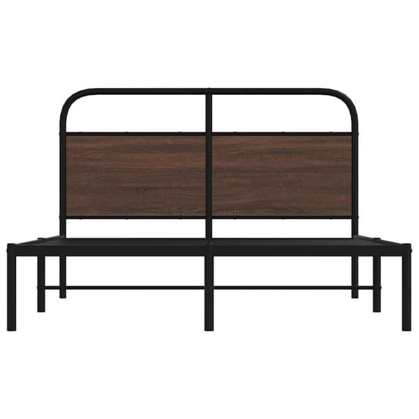 vidaXL sengeramme 120x200 cm uden madras konstrueret træ brunt eg