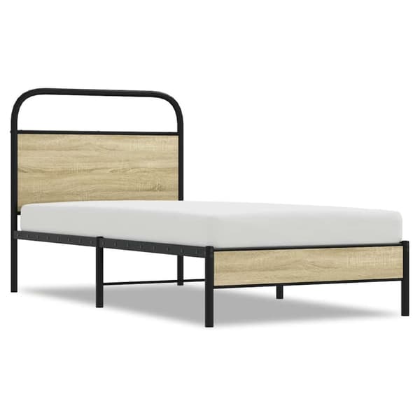 vidaXL sengeramme 80x200 cm uden madras konstrueret træ sonoma-eg