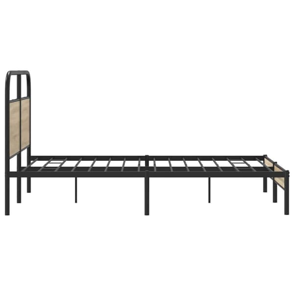 vidaXL Sängynrunko ilman patjaa 120x190 cm savutammi tekninen puu