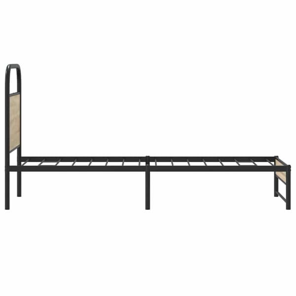 vidaXL Sängynrunko ilman patjaa 75x190 cm savutammi tekninen puu