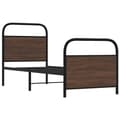 Miniatyrbilde 3 av 9: vidaXL Sengeramme uten madrass brun eik 75x190 cm konstruert tre