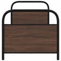 Miniatyrbilde 5 av 9: vidaXL Sengeramme uten madrass brun eik 75x190 cm konstruert tre