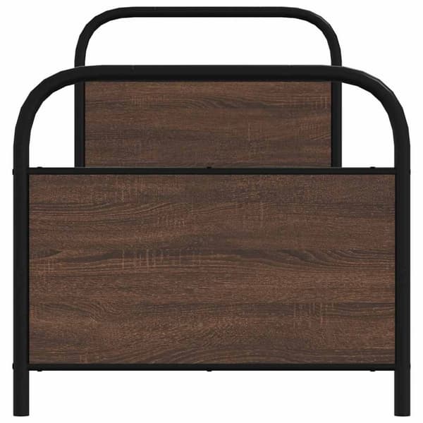 vidaXL Sengeramme uten madrass brun eik 75x190 cm konstruert tre
