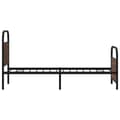 Miniatyrbilde 6 av 9: vidaXL Sengeramme uten madrass brun eik 75x190 cm konstruert tre