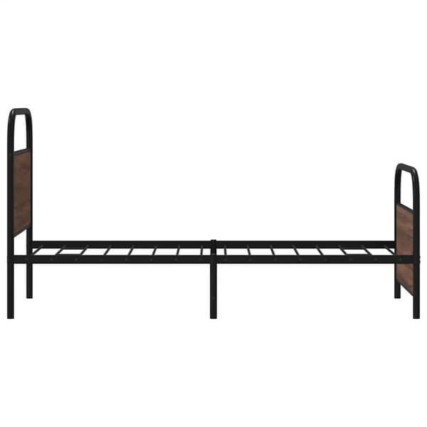 vidaXL Sengeramme uten madrass brun eik 75x190 cm konstruert tre
