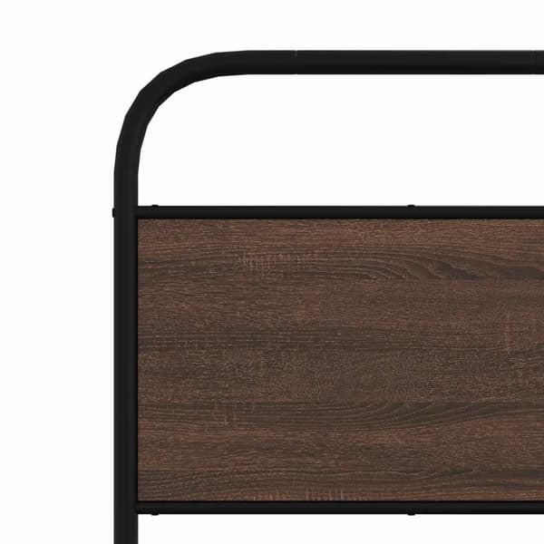 vidaXL Sengeramme uten madrass brun eik 75x190 cm konstruert tre