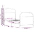 Miniatyrbilde 9 av 9: vidaXL Sengeramme uten madrass brun eik 75x190 cm konstruert tre