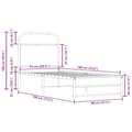 Miniatyrbilde 9 av 9: vidaXL Sengeramme uten madrass røkt eik 75x190 cm konstruert tre