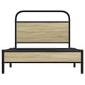 Miniatyrbilde 6 av 10: vidaXL Sengeramme uten madrass sonoma eik 100x190 cm konstruert tre