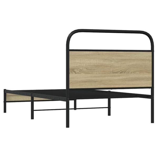 vidaXL Sengeramme uten madrass sonoma eik 100x190 cm konstruert tre