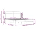 Miniatyrbilde 9 av 9: vidaXL Sengeramme uten madrass røkt eik 160x200 cm konstruert tre