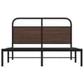 Miniatyrbilde 5 av 9: vidaXL Sengeramme uten madrass brun eik 120x200 cm konstruert tre