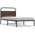 Miniatyrbilde 2 av 9: vidaXL Sengeramme uten madrass brun eik 100x190 cm konstruert tre