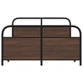 Miniatyrbilde 5 av 9: vidaXL Sengeramme uten madrass brun eik 120x200 cm konstruert tre