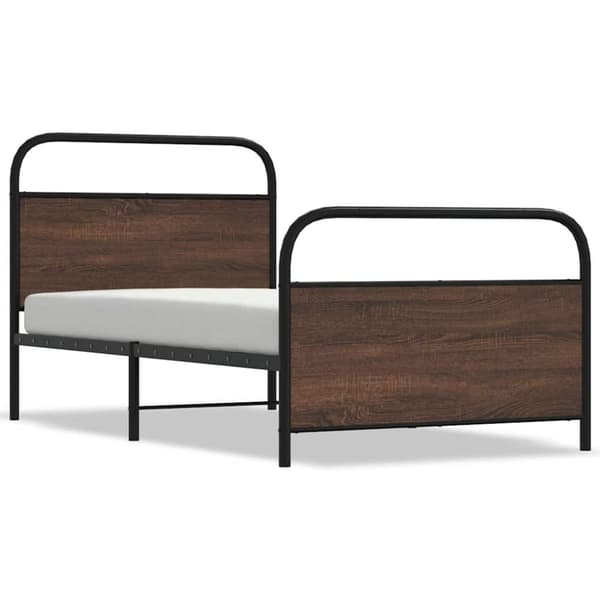 vidaXL Sengeramme uten madrass brun eik 90x200 cm konstruert tre