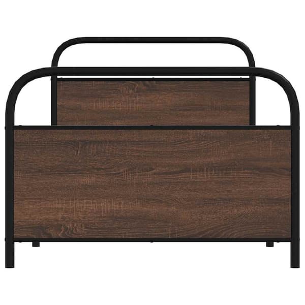 vidaXL Sengeramme uten madrass brun eik 90x200 cm konstruert tre