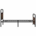 Miniatyrbilde 6 av 9: vidaXL Sengeramme uten madrass brun eik 90x200 cm konstruert tre