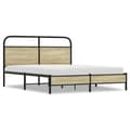 Miniatyrbilde 3 av 10: vidaXL Sengeramme uten madrass sonoma eik 160x200 cm konstruert tre