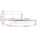 Miniatyrbilde 10 av 10: vidaXL Sengeramme uten madrass sonoma eik 160x200 cm konstruert tre