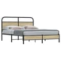 Miniatyrbilde 2 av 10: vidaXL Sengeramme uten madrass sonoma eik 160x200 cm konstruert tre