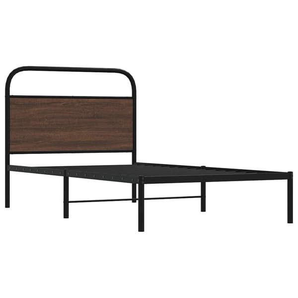 vidaXL sengeramme 100x190 cm uden madras konstrueret træ brunt eg