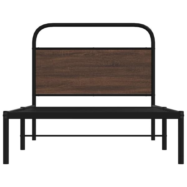 vidaXL sengeramme 100x190 cm uden madras konstrueret træ brunt eg