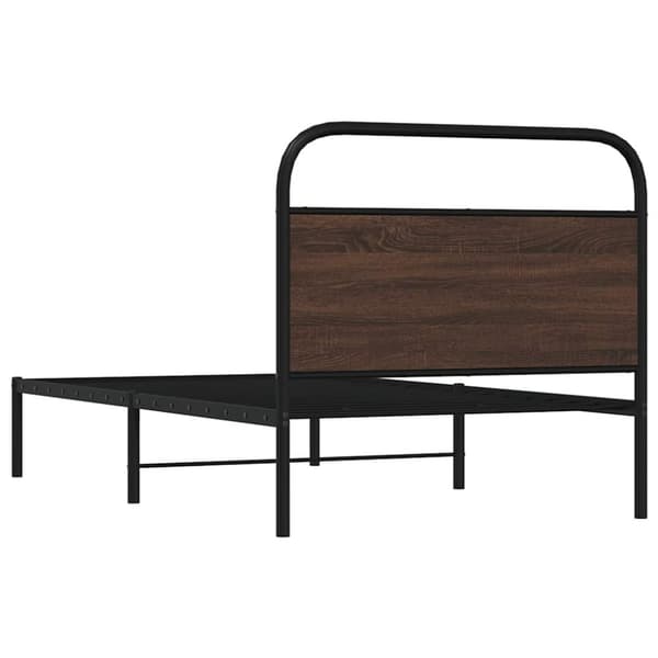 vidaXL sengeramme 100x190 cm uden madras konstrueret træ brunt eg