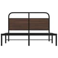 Miniatyrbilde 5 av 9: vidaXL Sengeramme uten madrass brun eik 140x200 cm konstruert tre