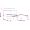 Miniatyrbilde 9 av 9: vidaXL Sengeramme uten madrass brun eik 140x200 cm konstruert tre