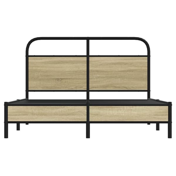 vidaXL Sengeramme uten madrass sonoma eik 140x200 cm konstruert tre