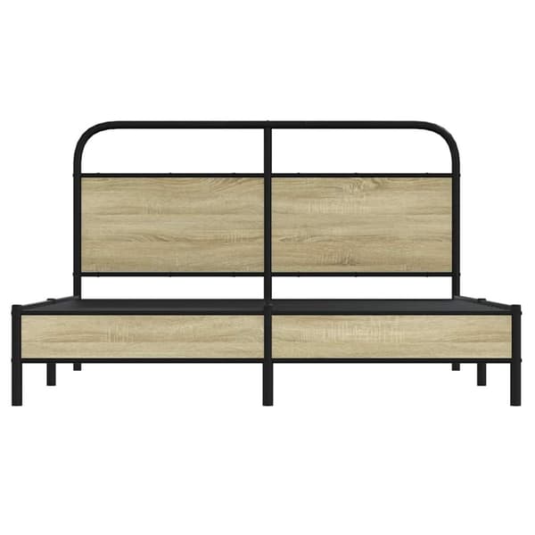 vidaXL Sengeramme uten madrass sonoma eik 150x200 cm konstruert tre
