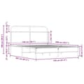 Miniatyrbilde 10 av 10: vidaXL Sengeramme uten madrass sonoma eik 150x200 cm konstruert tre
