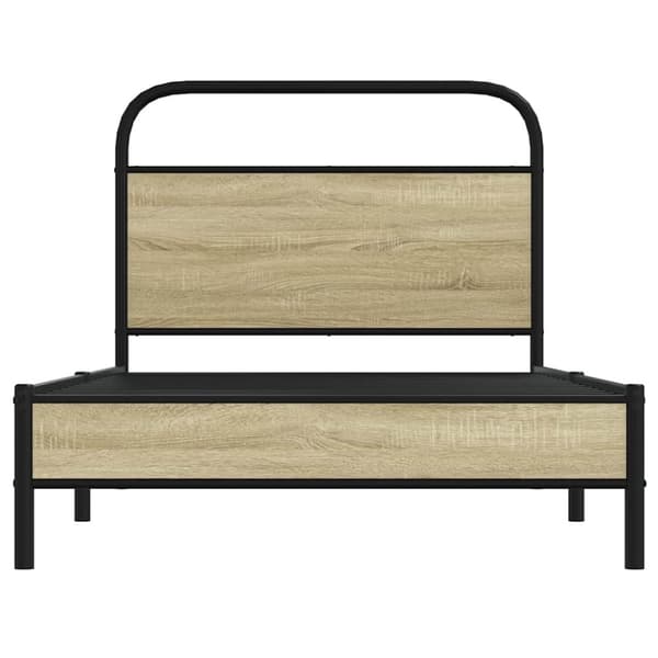 vidaXL Sengeramme uten madrass sonoma eik 107x203 cm konstruert tre