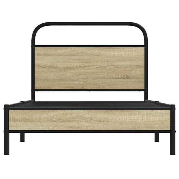vidaXL sengeramme 90x200 cm uden madras konstrueret træ sonoma-eg