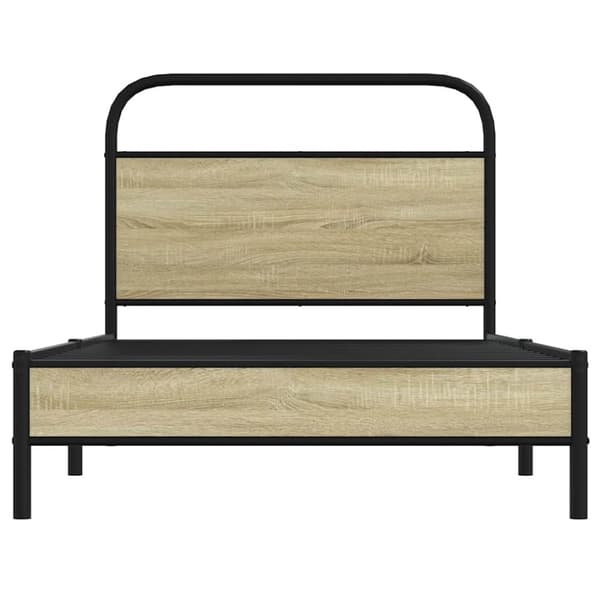 vidaXL Sengeramme uten madrass sonoma eik 100x200 cm konstruert tre