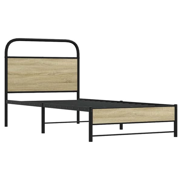 vidaXL Sengeramme uten madrass sonoma eik 80x200 cm konstruert tre