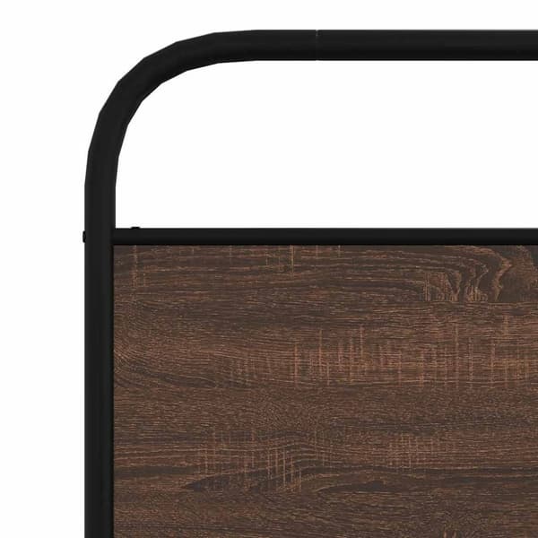 vidaXL Sängynrunko ilman patjaa 100x200 cm ruskea tammi tekninen puu